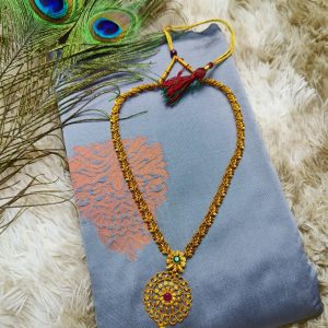 Mayilthogai Soft Silk Sarees (Cool Grey with Copper)