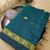 Maheswari Cotton Sarees (Peacock Green-Red)