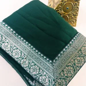 Maya Ready-To-Wear Georgette Sarees (Deep Green)