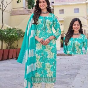 Aahana 3-pc Suits (Turquoise)