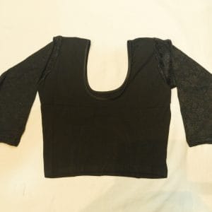 Stretchable Cotton Blouse (Black) PREORDER