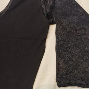 Stretchable Cotton Blouse (Black) PREORDER