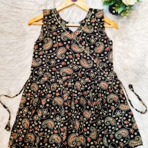 Ajrakh Cotton Tunics - Black Design 2