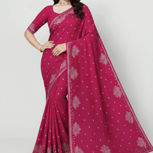 Daania Georgette Sarees (Fuschia Pink)