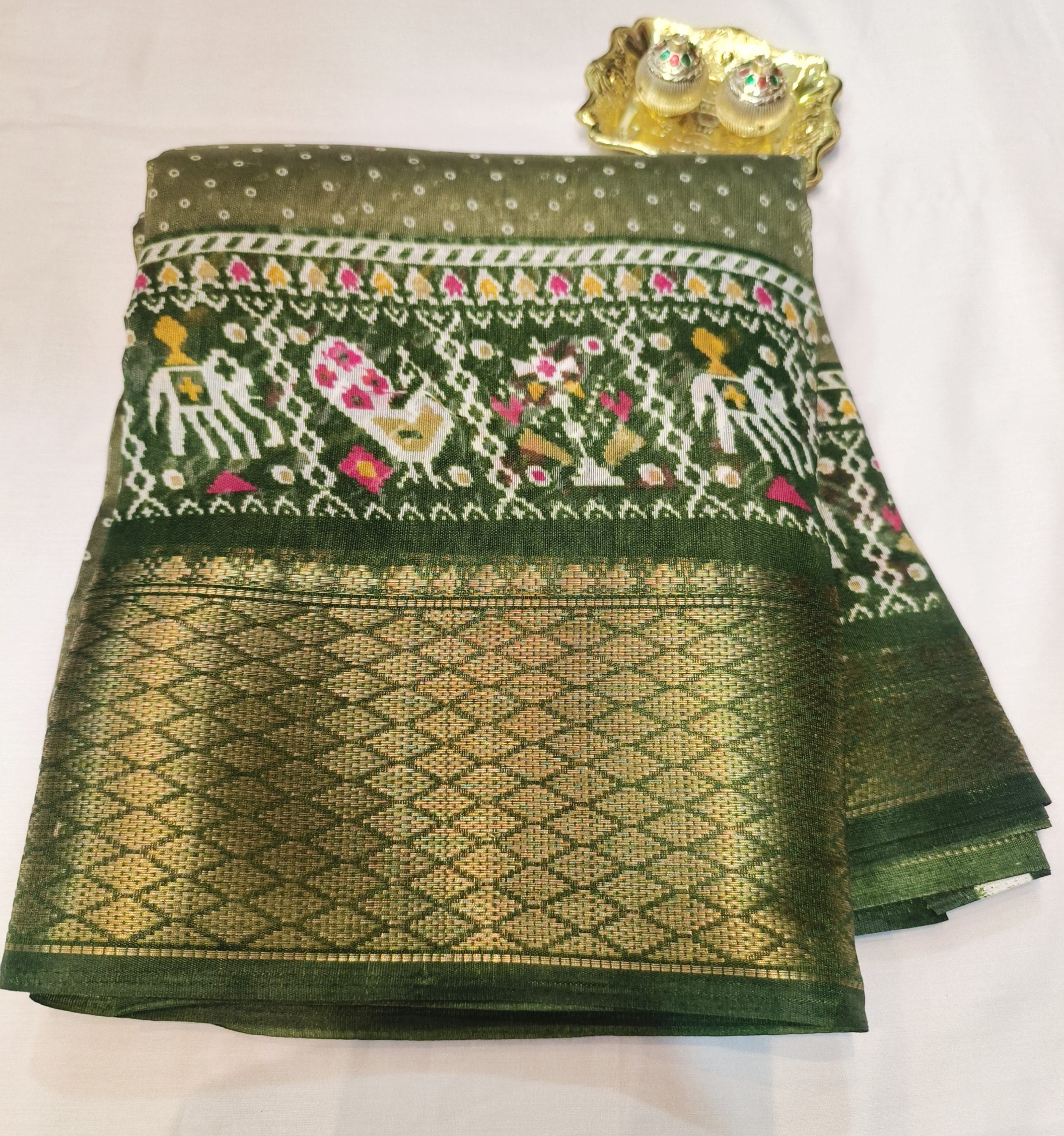 Dola Cotton Sarees (Olive)