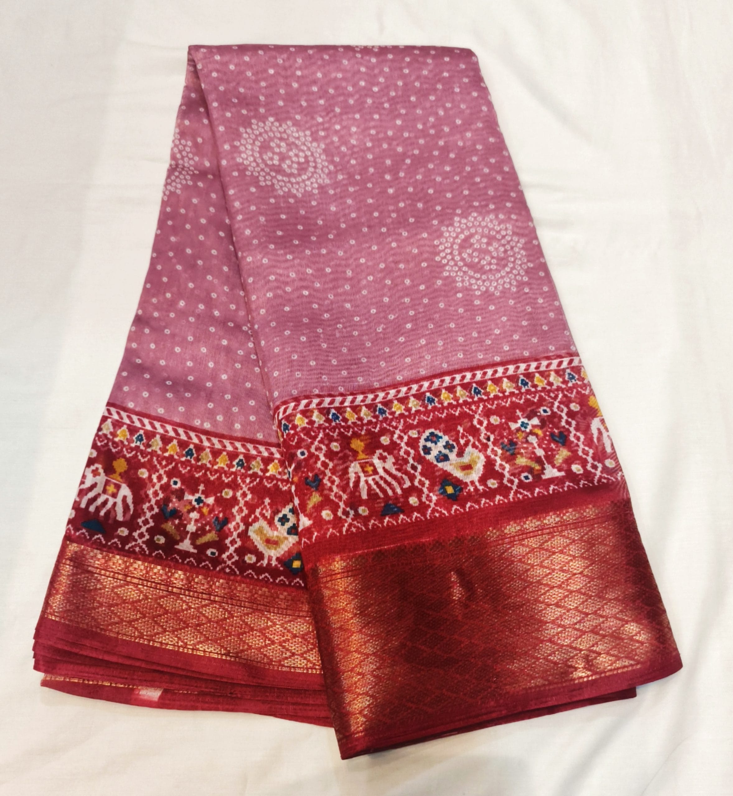 Dola Cotton Sarees (Pink) - Image 3