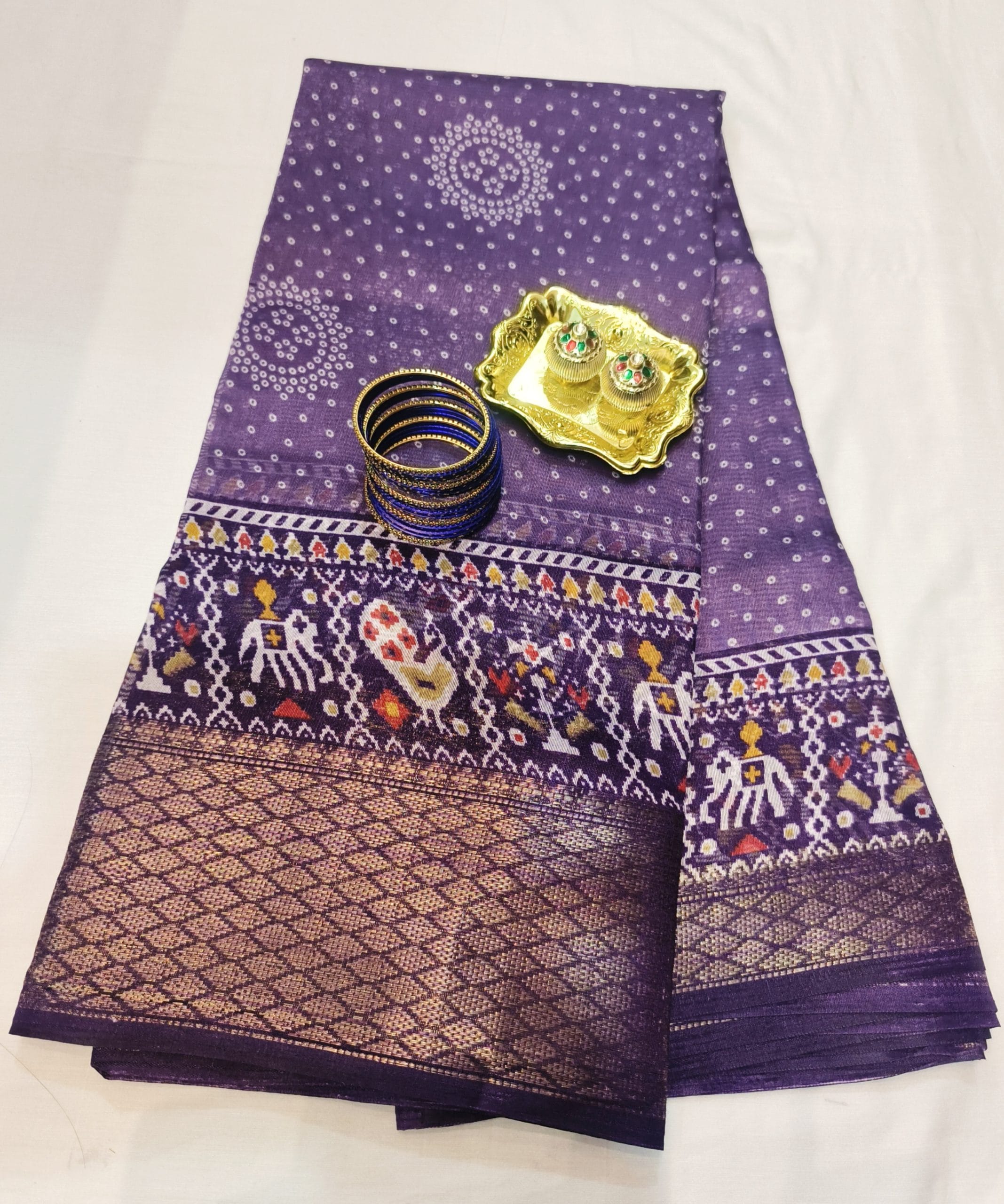 Dola Cotton Sarees (Purple) - Image 3