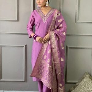Diya 3 pc Suits (Lavender)