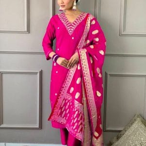 Diya 3 pc Suits (Hotpink) PREORDER