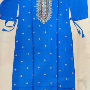Designer Embroidered Kurtis (Sky Blue)