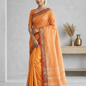 Gajra - Narayanpet Cotton Sarees (Mustard)