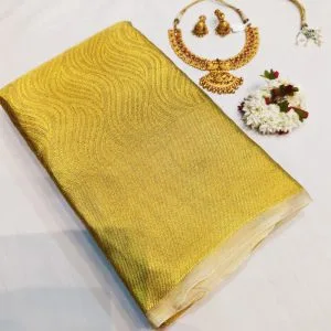 Minnoli Tissue Silk Sarees (Golden 1)