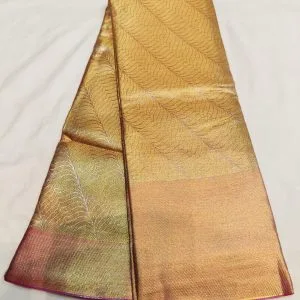 Minnoli Tissue Silk Sarees (Rose Gold 3)