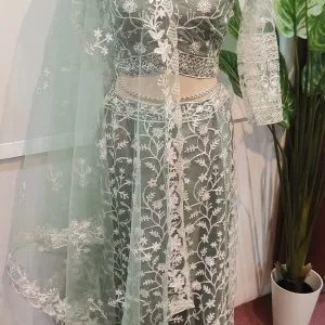 Vashaly Readymade Lehengas (Mint Green)