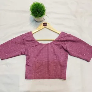 Stretchable Embroidered Blouse (Mauve Pink)