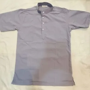 Men's Cotton Kurta (Short Sleeves - Cool Grey)